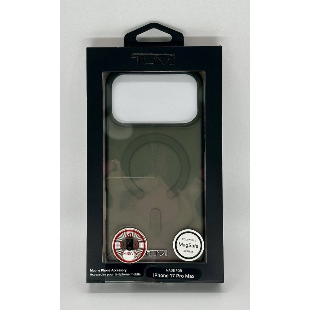 TUMI iPhone 17 Pro Max MagSafe Protective Case Green Clear Slim Phone Cover NEW